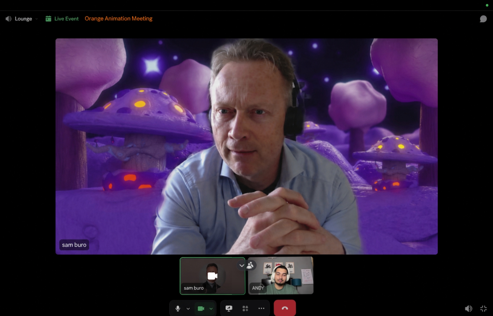 Sam Buro video call screenshot