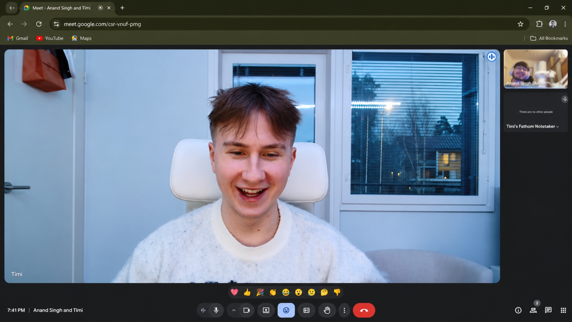 Timi video call screenshot
