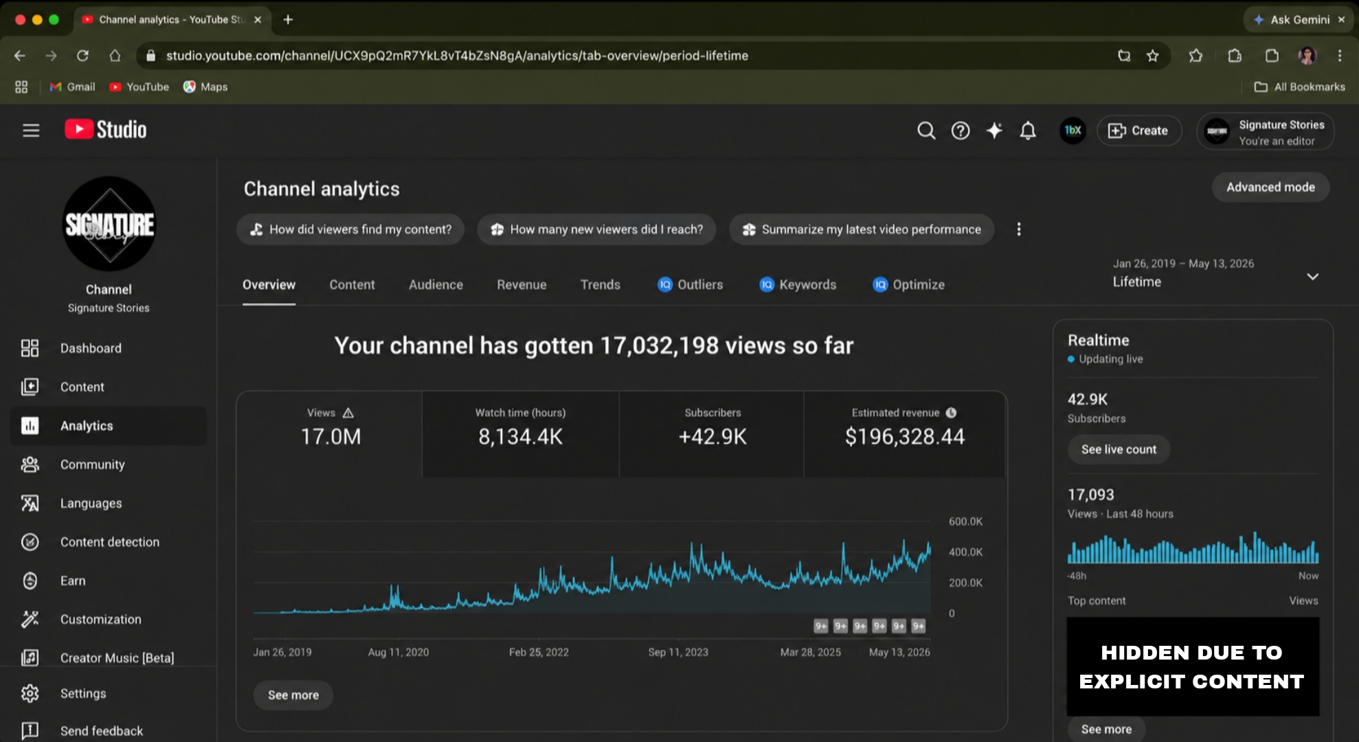 Timi analytics screenshot